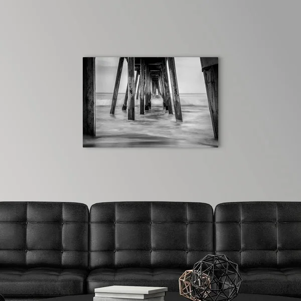 Surf in Black and White, Canvas Wall Art, 30x20, Great Big Canvas