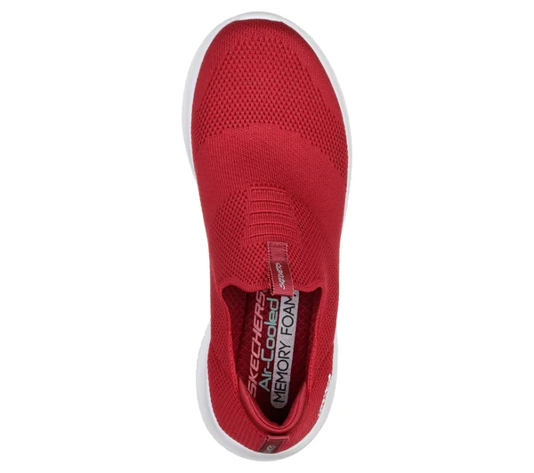 Skechers Women's Ultra Flex First Take Slip-On Sneaker - Red