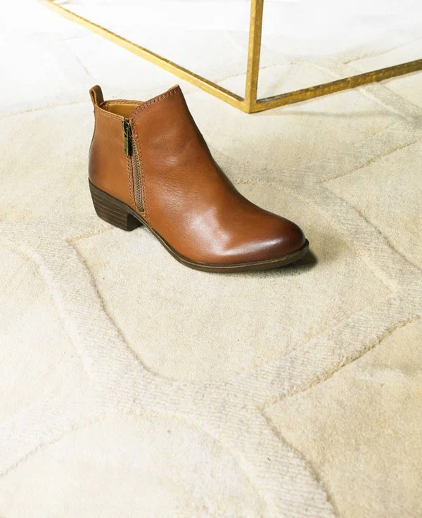 Lucky Brand Women's Basel Leather Booties - Dark Natural