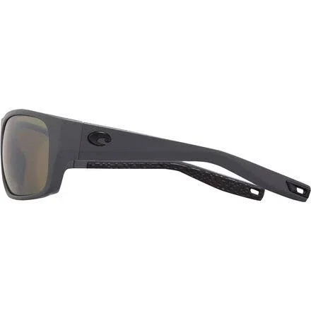 Costa Del Mar Tico 580G Polarized Sunglasses, Matte Gray/Sunrise Silver Mirror