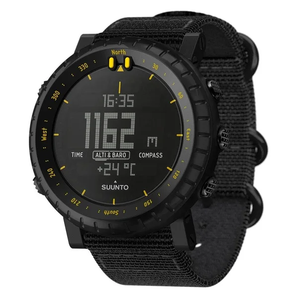 Suunto Core Black Yellow, 49.1 x 49.1 x 14.5 mm