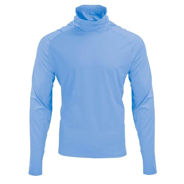 Mobile Cooling Men's Hooded Long Sleeve Shirt, 3X, Ocean, Fieldsheer