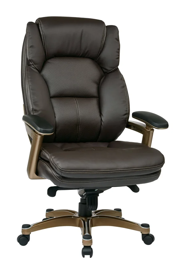 Office Star Cocoa/Espresso Executive Bonded Leather Chair