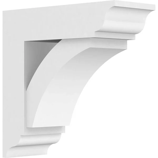 5 inchw x 14 inchd x 14 inchh Standard Thorton Architectural Grade PVC Bracket with Traditional Ends