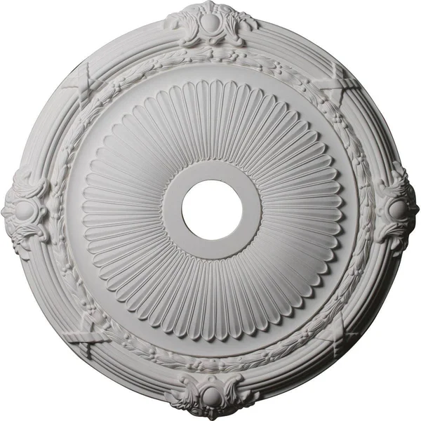 27 1/2x22OD x 3 7/8x22ID x 2 1/4x22P Heaton Ceiling Medallion (Ultra Pure White Crackle)