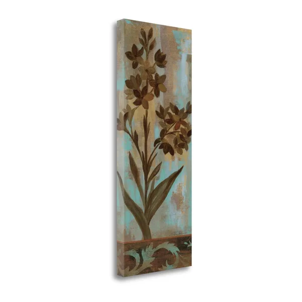 Tangletown Fine Art Monsoon Florals II by Silvia Vassileva - Giclee Print on Wrap Canvas, 16x40x22