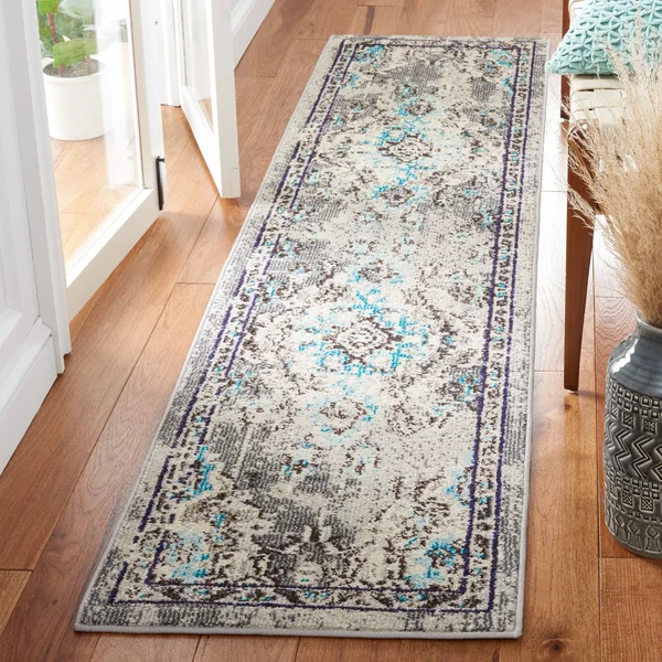 2' x 8' Runner Area Rug, Grey, Safavieh