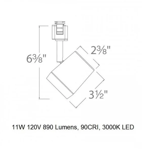 WAC Lighting LED 7011 Oculux Track Head - Color: Brushed Nickel - H-7011-930-BN