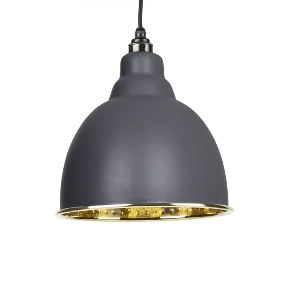 from The Anvil Hammered Brass Brindley Pendant - Light...