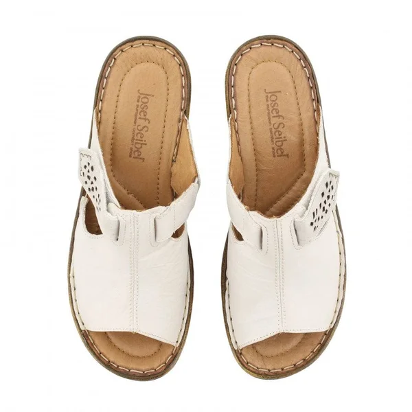 Josef Seibel Catalonia 32 Ladies Leather Mule Sandals White: EU 40