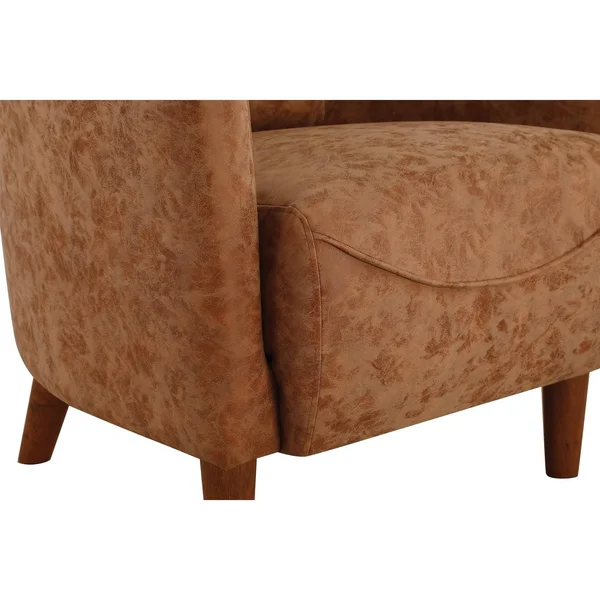 Os Home and Office Furniture Model ARN-P42 Sand Faux Leather Club Chair
