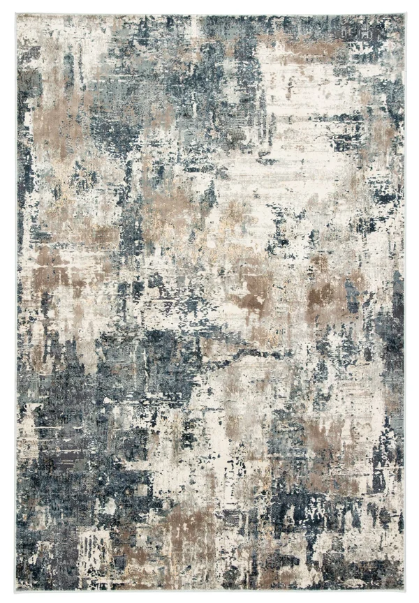 Tempesta Abstract Blue/ Gray Area Rug - 5&3x22 x 7&6x22