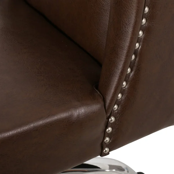 Christopher Knight Home Teresa Contemporary Wingback Swivel Office Chair - Dark Brown
