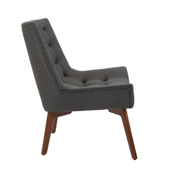 Shelly Tufted Chair with Coffee Legs - Azure