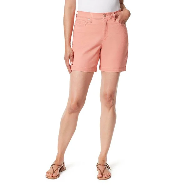Women's Gloria Vanderbilt Amanda Shorts - Size: 12, Med Pink