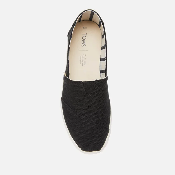 Toms Women's Alpargata Cupsole Canvas Shoes Black 7