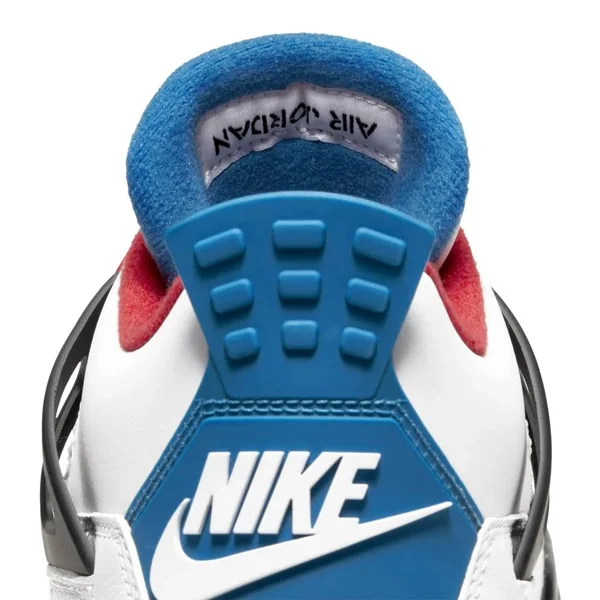 Nike Air Jordan 4 Retro SE “What The” Sneakers - White/Fire Red/Tech Grey/Military Blue - 7