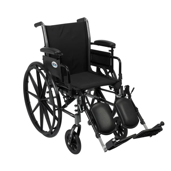 Drive Medical Cruiser III Light Weight Wheelchair with Flip Back Removable Arms, Full Arms, ...