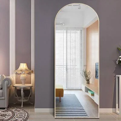 Ayrin Floor Full Length Mirror Latitude Run Finish: Burly Wood