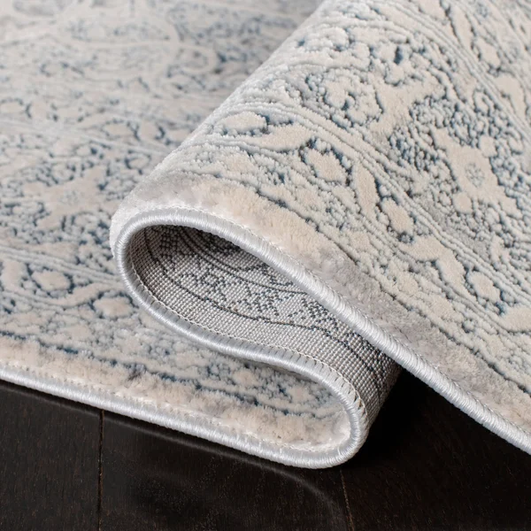 Safavieh Alhambra Alh628M 5&3x22 x 7&7x22 Cream and Blue Area Rug