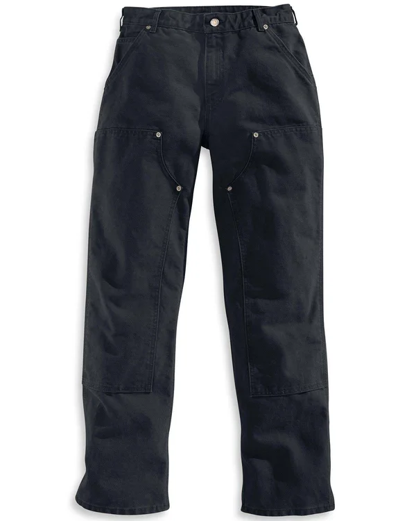 Carhartt Men's Duck Double Front Work Dungaree, B136, Black