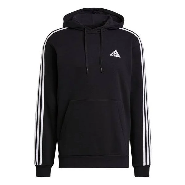 Adidas Men's Essentials Logo Hoodie - Black/White - Size XLT