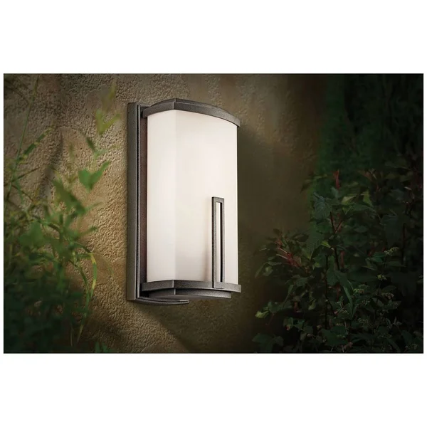 Kichler Leeds Outdoor Wall 1 Light - Anvil Iron - 49110AVI