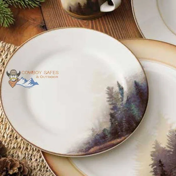 Misty Forest 16 Piece Dinnerware Set by Bob Metropulos