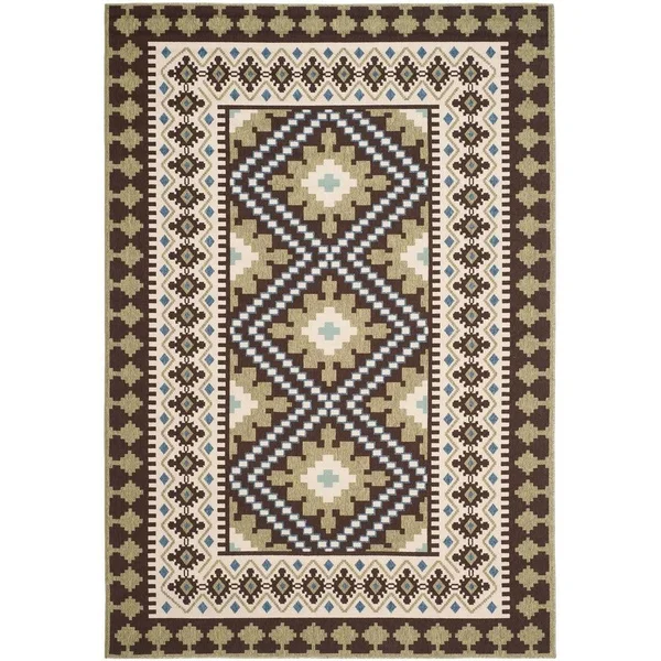Safavieh Veranda Eyvor Indoor/ Outdoor Rug - 2&3x22 x 8& Runner - Ivory/Blue