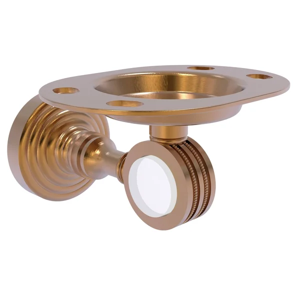 Allied Brass Pacific Grove Collection Tumbler and Toothbrush Holder with Dotted Accents - Matte White