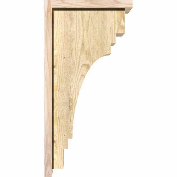 8x22W x 12x22D x 24x22H Pescadero Rough Sawn Corbel w/Backplate - Douglas Fir