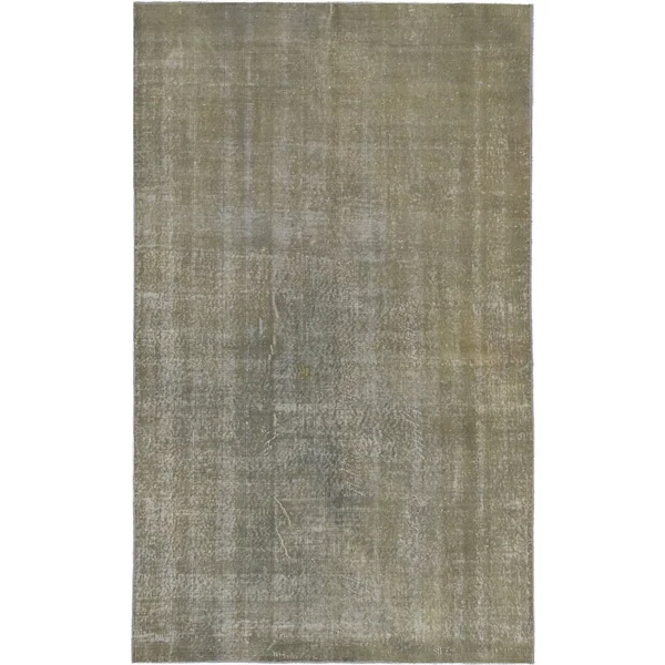 ECARPETGALLERY Hand-Knotted Color Transition Green - Grey Wool Rug (5&0 x 8&0)