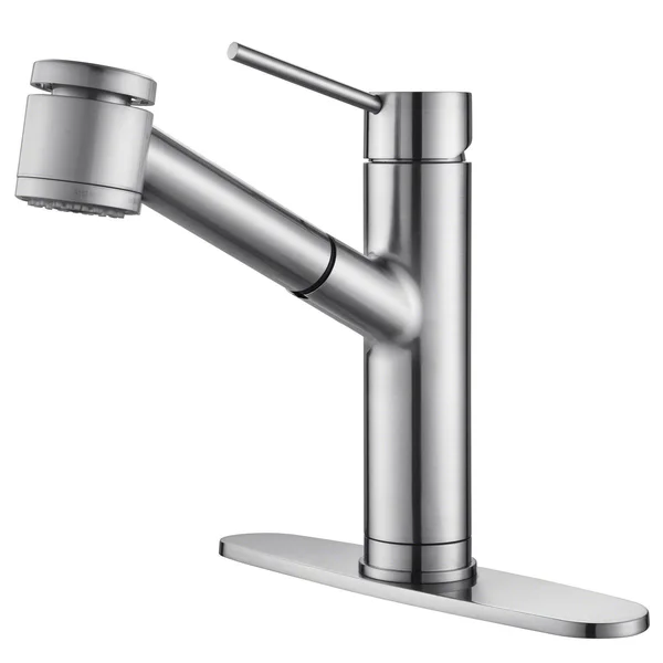 Kraus KPF-2610SFS Spot Free Oletto Single Handle Pull Out Kitchen Faucet in all-Brite Stainless Steel