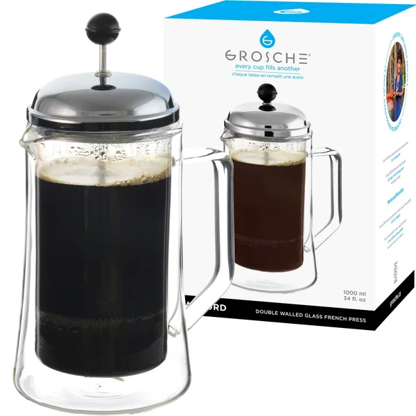 Grosche Stanford Double Walled Glass French Press