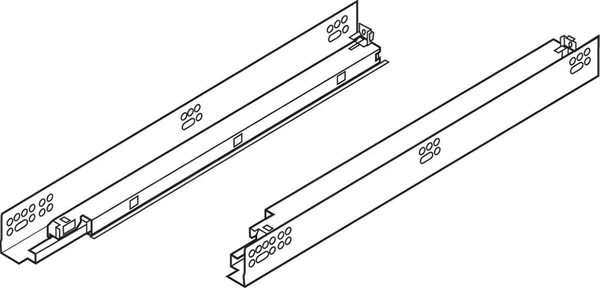 Blum 569.6860B Tandem 27 inch Full Extension Concealed Undermount Drawer Slide, Gray