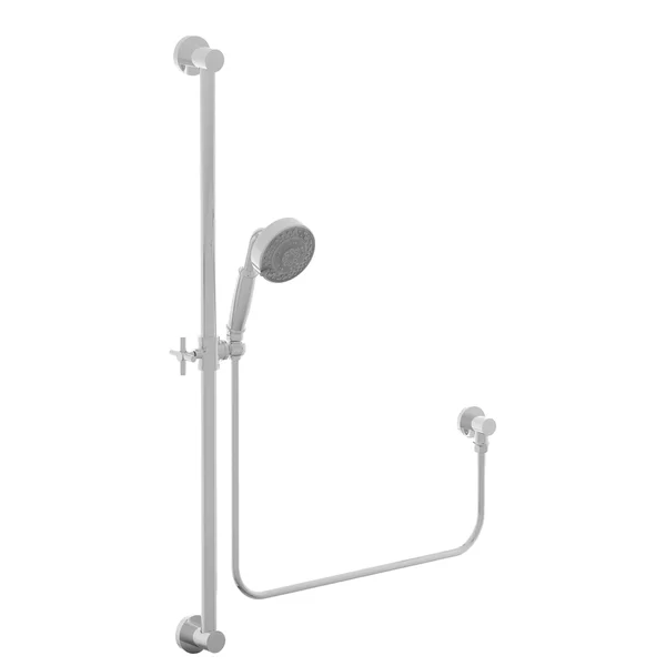 Newport Brass 280F Multi-Function Hand Shower Package with Slide Bar, - Polished Chrome