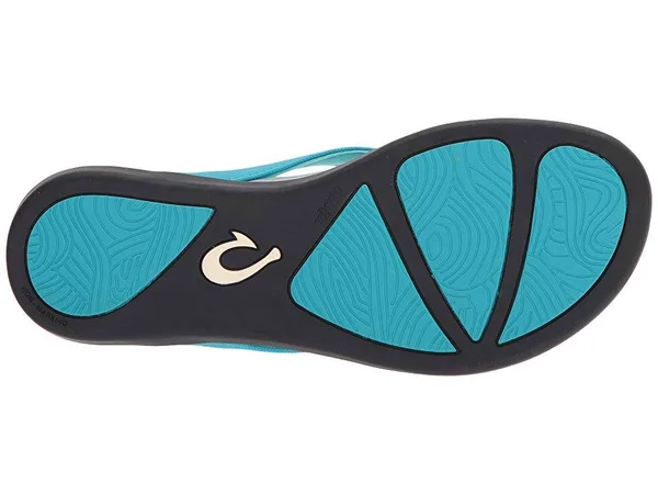 Olukai Ho&opio Sandals - Women's Blue Crush/Pale Grey, 9