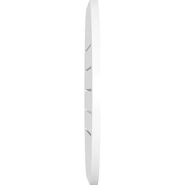 Ekena Millwork GVPRE38X1201SF 38x22W x 12x22H Horizontal Round Ended Surface Mount PVC Gable Vent: Functional - w/ 3-1/2x22W x 1x