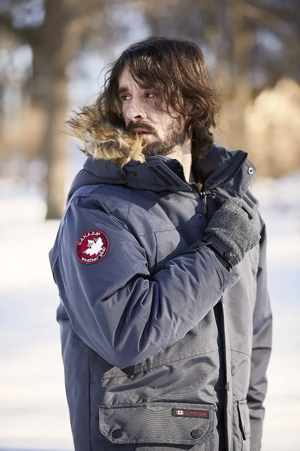 Canada Weather Gear Men's Fur Trim Hooded Parka Jacket Charcoal - XL