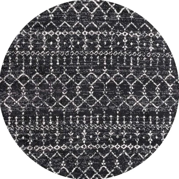 Jonathan Y Moroccan Hype Boho Vintage Diamond Gray/Ivory 2 ft. x 10 ft. Runner Rug