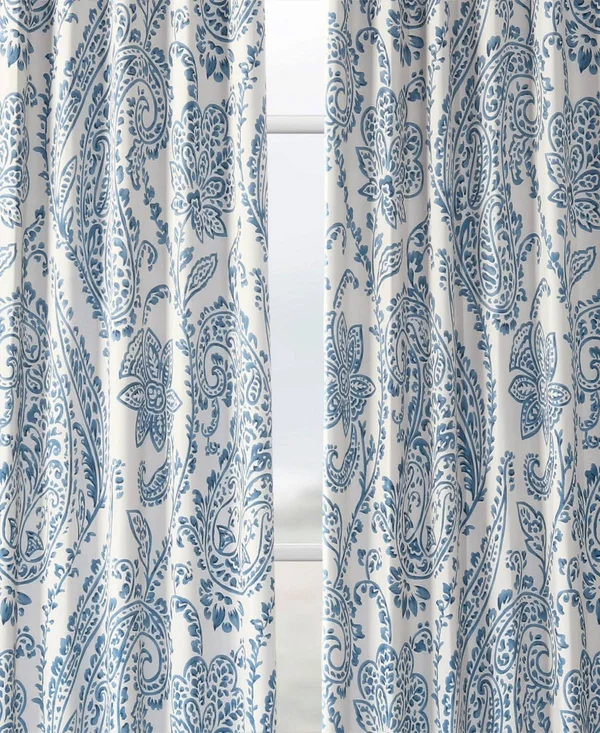 Tea Time China Blue Blackout Curtain