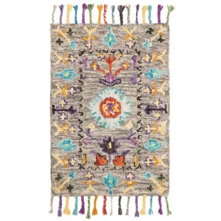 Bungalow Rose Broadmoor Hand-Tufted Wool Gray Area Rug; 2& x 3&
