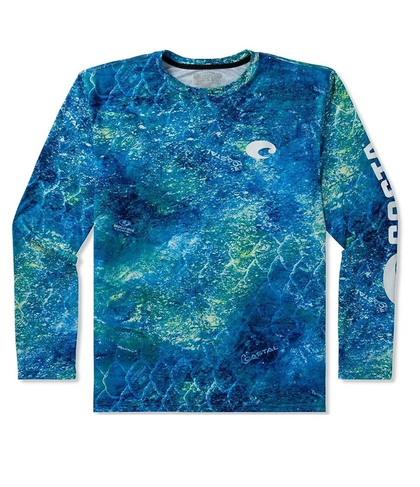 Costa Tech Mossy Oak Coastal Long-Sleeve UPF Rashguard T-Shirt - S