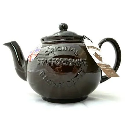 Cauldon Ceramics Brown Betty 8 Cup Teapot with Logo