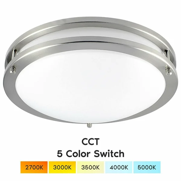 Luxrite 12 inch LED Flush Mount Ceiling Light - Color Temperature Selectable 2700K, 3000K, 3500K, 4000K, 5000K