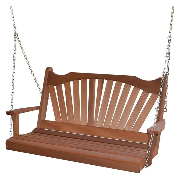 Kunkle Holdings Cedar 5 Fanback Swing Walnut Stain