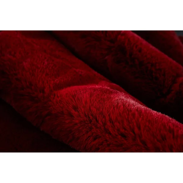 Amazing Rugs RSTNB5060 50 x 60 in. Cassilda Luxury Chinchilla Faux Fur Throw Blanket Navy Blue