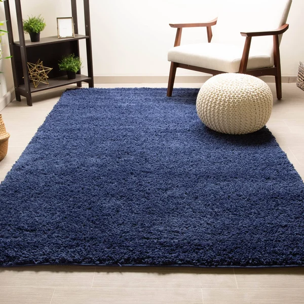Super Area Rugs Cozy Solid Shag Rug - Red 5& x 8&