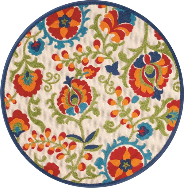 Nourison Aloha ALH17 Area Rug - Multicolor, 5&3x22 Round