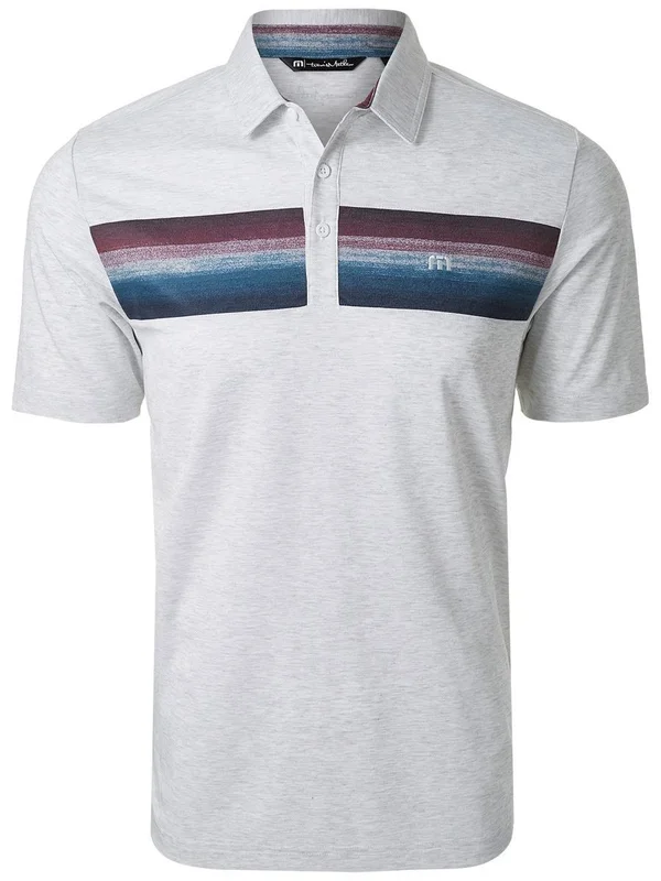 TravisMathew Men's Fredo Polo Heather White, XL
